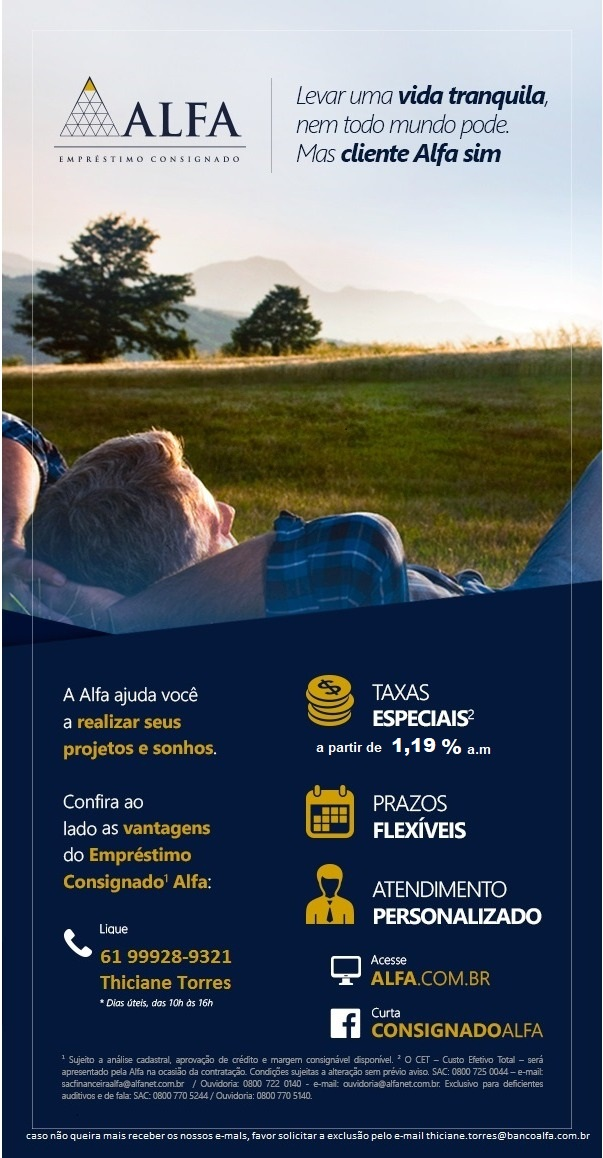 Novos benefícios para associado no Banco Alfa