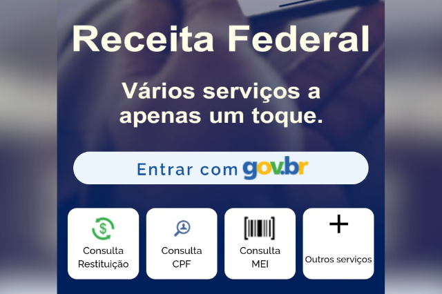 Aplicativo da Receita Federal centraliza informações para o cidadão